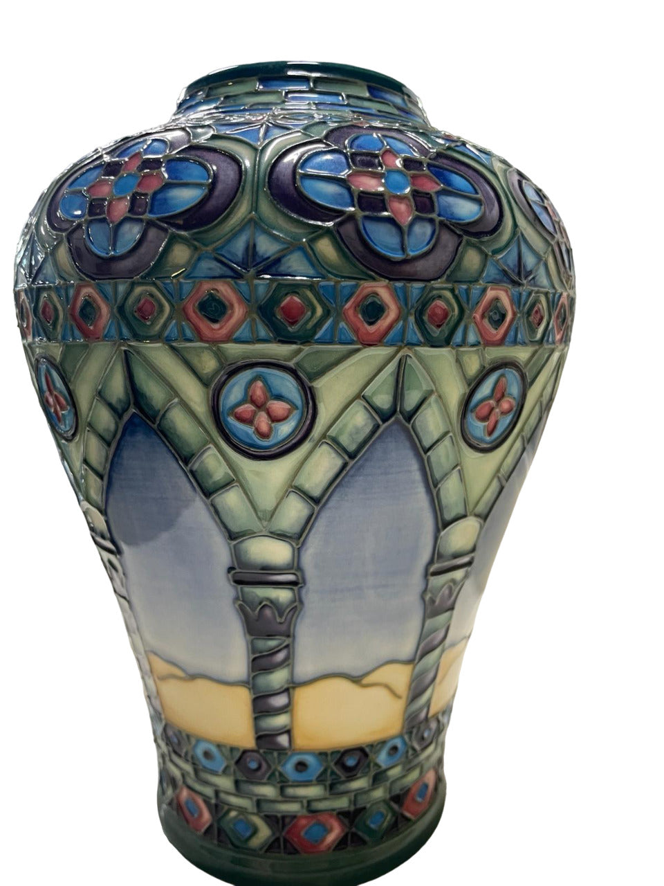 Modern MOORCROFT Meknes Pattern 576/9 Vase, designed by Beverley Wilkes numbered 66/350