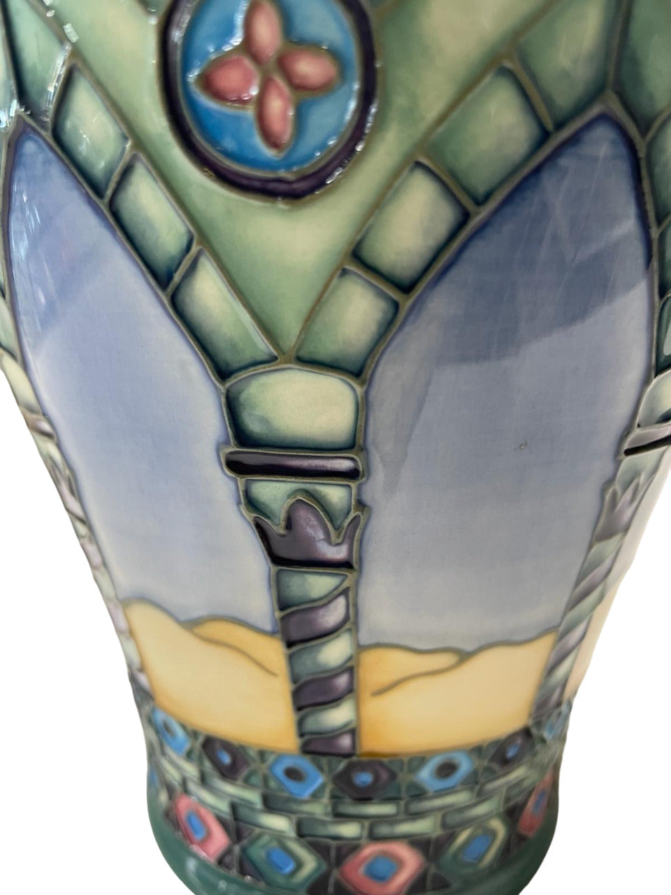 Modern MOORCROFT Meknes Pattern 576/9 Vase, designed by Beverley Wilkes numbered 66/350