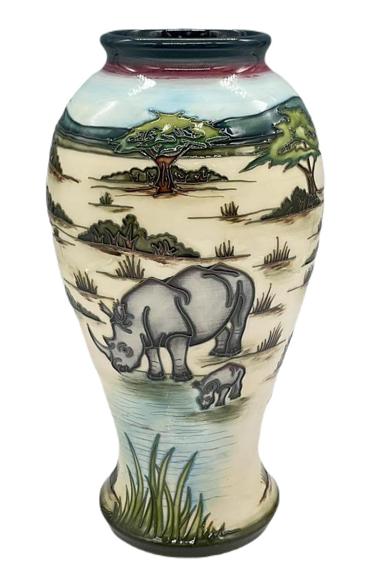 LIMITED EDITION Moorcroft pottery 'LUKIMBI' pattern vase designed by Sian Leeper, 2007.