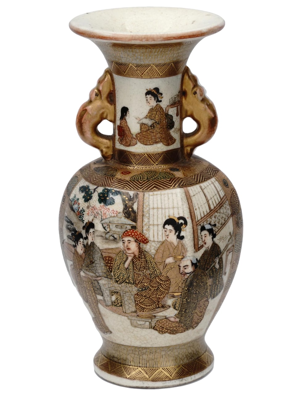 Antique JAPANESE MEIJI Period SATSUMA Vase