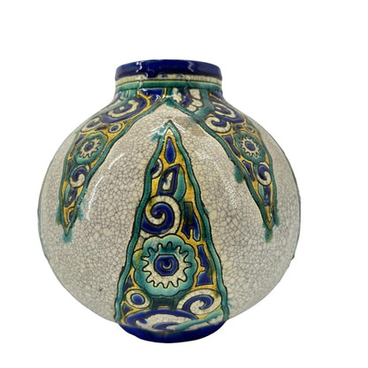 Boch Keramis by Charles Catteau Foliate Vase, D. 1101