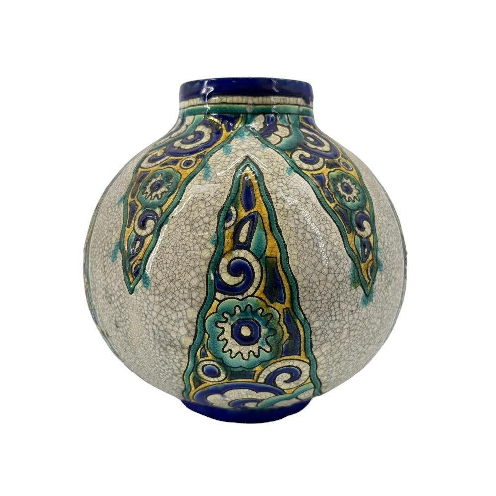 Boch Keramis by Charles Catteau Foliate Vase, D. 1101