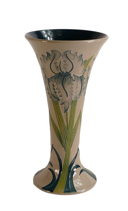 LIMITED EDITION Moorcroft Green Iris vase, from the Legacy collection dated 2013 BOXED