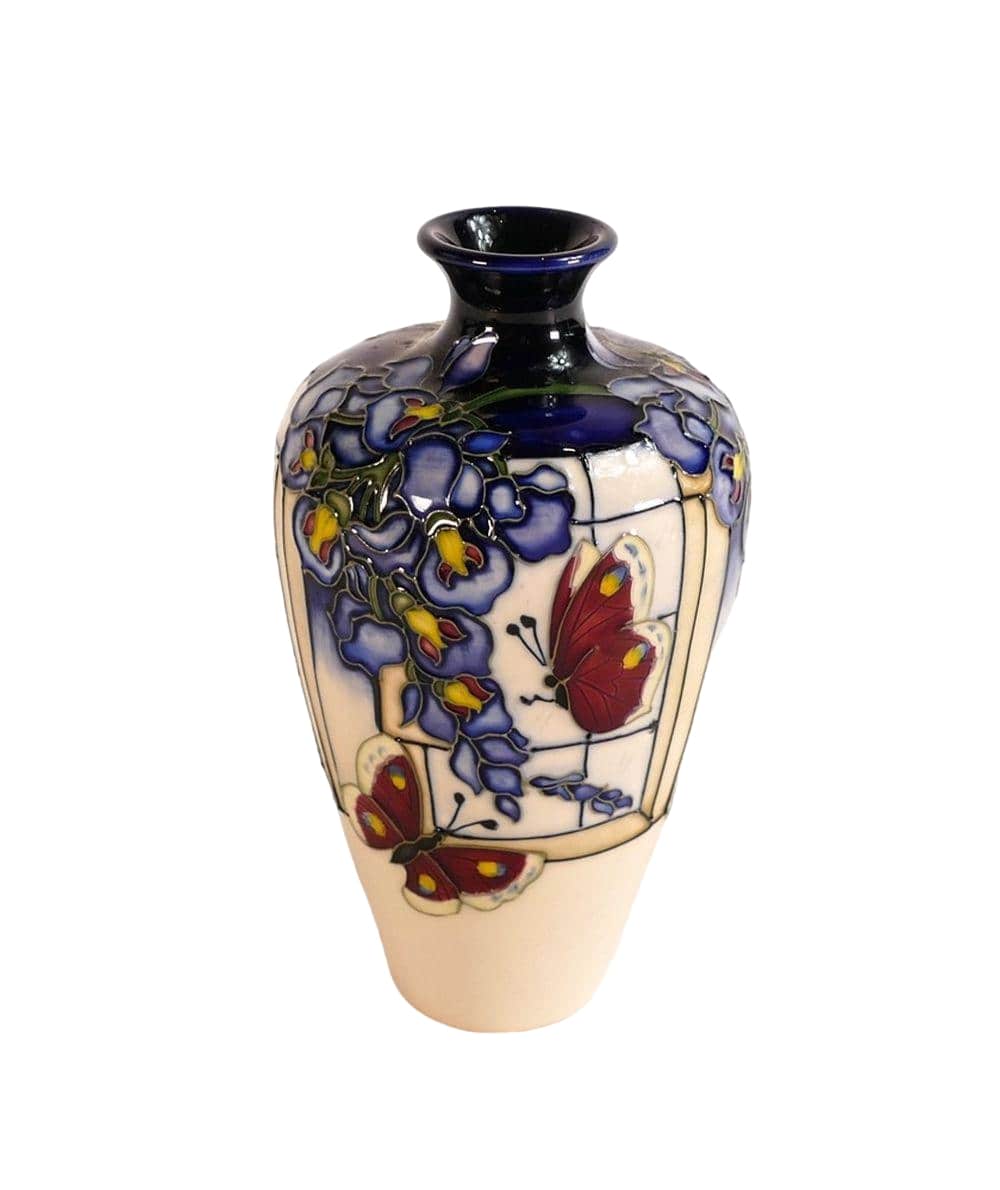 MOORCROFT Pottery Wisteria Flutter design by Kerry Goodwin