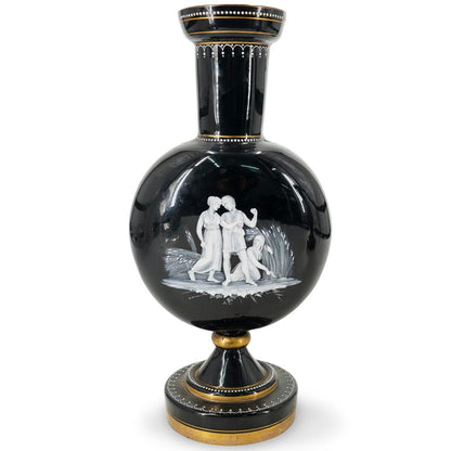 19th Century Pair of MARY GREGORY Vases with LOVERS Scenes