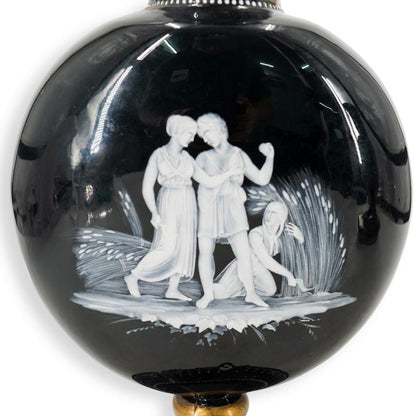 19th Century Pair of MARY GREGORY Vases with LOVERS Scenes