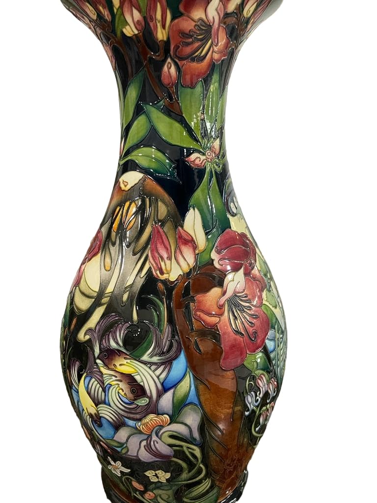 MOORCROFT "HIDDEN DREAMS" large vase designed by Emma Bossons 26/50 dated 2005