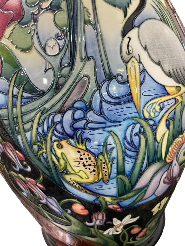 MOORCROFT "HIDDEN DREAMS" large vase designed by Emma Bossons 26/50 dated 2005