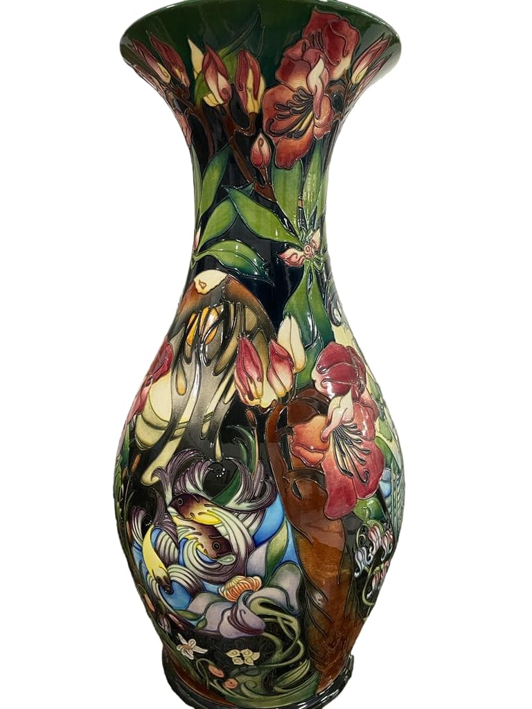 MOORCROFT "HIDDEN DREAMS" large vase designed by Emma Bossons 26/50 dated 2005