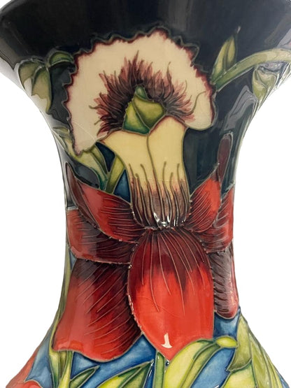 MOORCROFT " Fleur Rouge " VASE designed by Shirley Hayes, 18/50, 2002