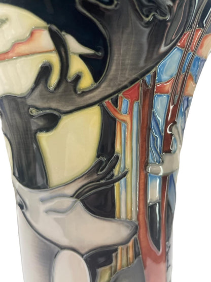 LIMITED EDITION MOORCROFT Wapiti vase by Emma Bossons dated 2012 31/35