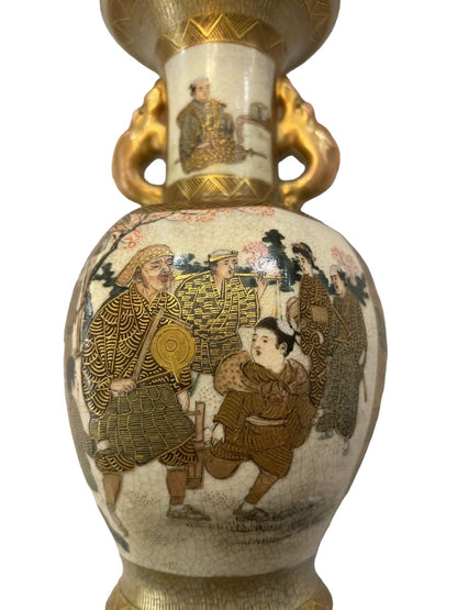 Antique JAPANESE MEIJI Period SATSUMA Vase