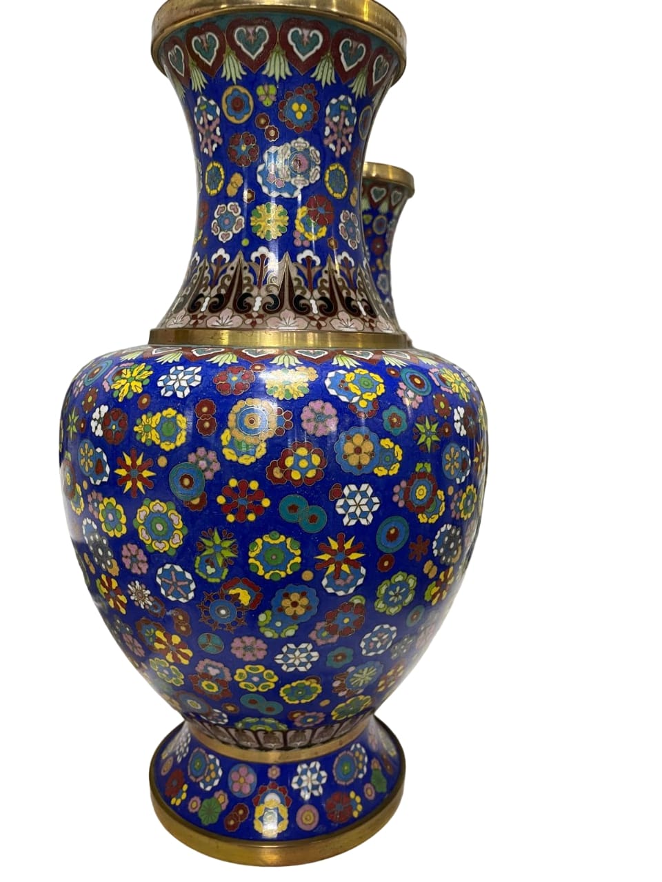 Pair of CHINESE Cloisonne MILLEFIORI Vases