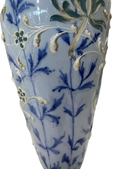 UNIQUE RARE William MOORCROFT Macintyre Faience Floral Vase circa 1867