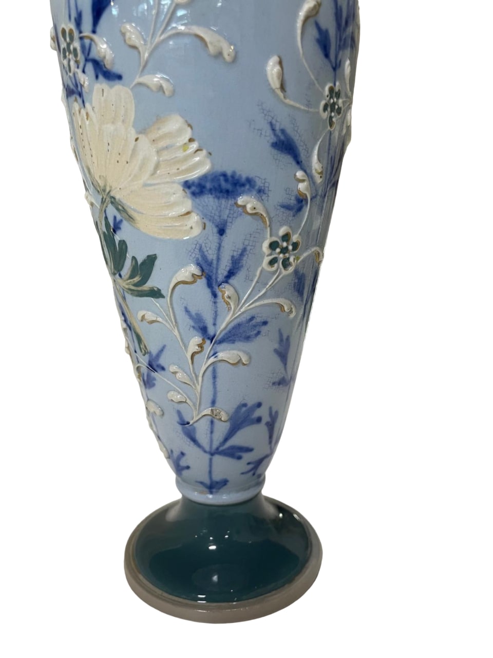 UNIQUE RARE William MOORCROFT Macintyre Faience Floral Vase circa 1867