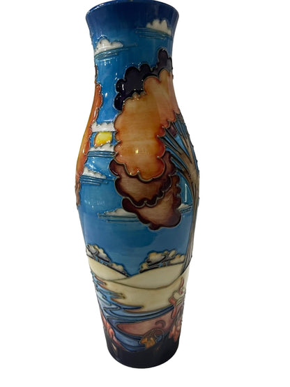 MOORCROFT Wanderers Sky vase, designed by Emma Bossons, shape 120/9.