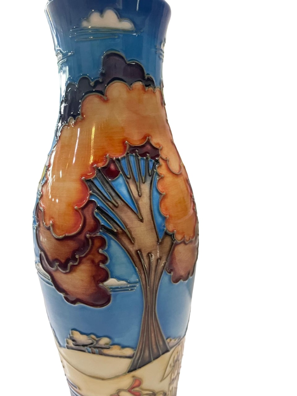 MOORCROFT Wanderers Sky vase, designed by Emma Bossons, shape 120/9.