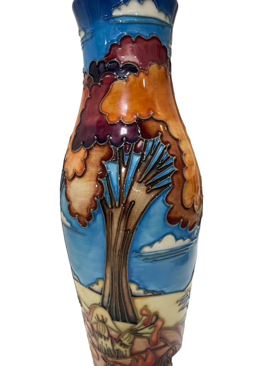 MOORCROFT Wanderers Sky vase, designed by Emma Bossons, shape 120/9.