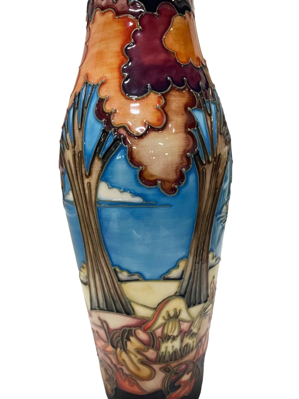 MOORCROFT Wanderers Sky vase, designed by Emma Bossons, shape 120/9.