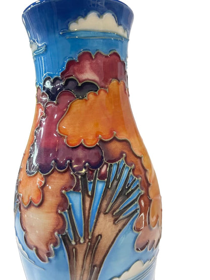 MOORCROFT Wanderers Sky vase, designed by Emma Bossons, shape 120/9.