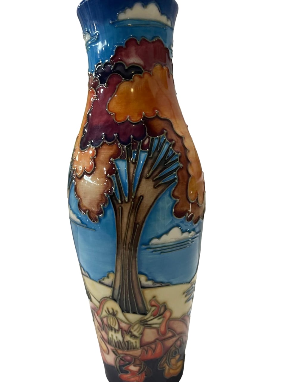 MOORCROFT Wanderers Sky vase, designed by Emma Bossons, shape 120/9.