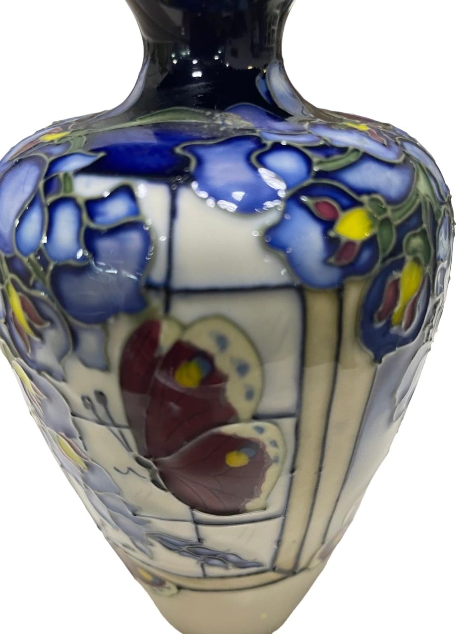 MOORCROFT Pottery Wisteria Flutter design by Kerry Goodwin