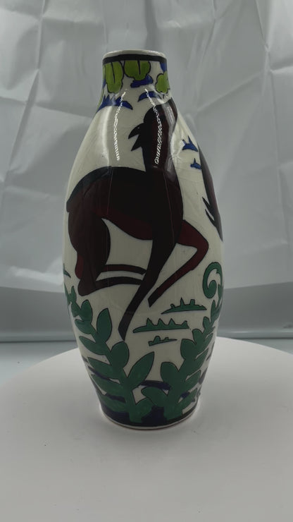 ART DECO CATTEAU Charles for Boch Keramis Vase 1930.