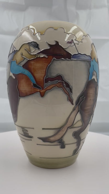 LIMITED Edition  MOORCROFT Art Pottery Vase designed by Kerry Goodwin dated 2015. Numbered 5/50  BOXED.