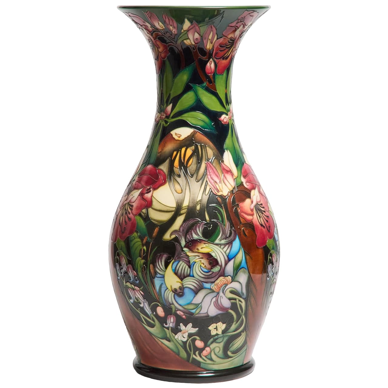 MOORCROFT "HIDDEN DREAMS" large vase designed by Emma Bossons 26/50 dated 2005