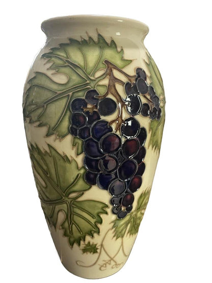 Moorcroft Grapevine Vase by Sally Tuffin for the Moorcroft Collector Club BOXED