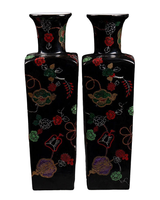 Pair of Large Polychromed Vases by the designer Kenzo Takada (1939-2020)